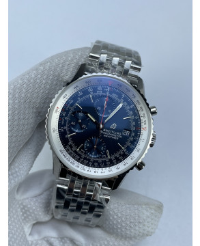 (준비완료/특급배송)NO.2486/ KOR공장 브라이틀링 네비타이머 41MM 블루 브슬+가죽 A13324121C1A1