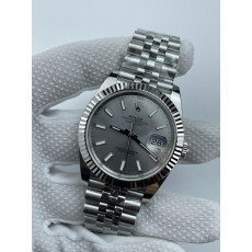 (준비완료/특급배송)NO.3384/롤렉스 데이저스트 126334 41미리 실버다이얼 바인덱스 QP공장